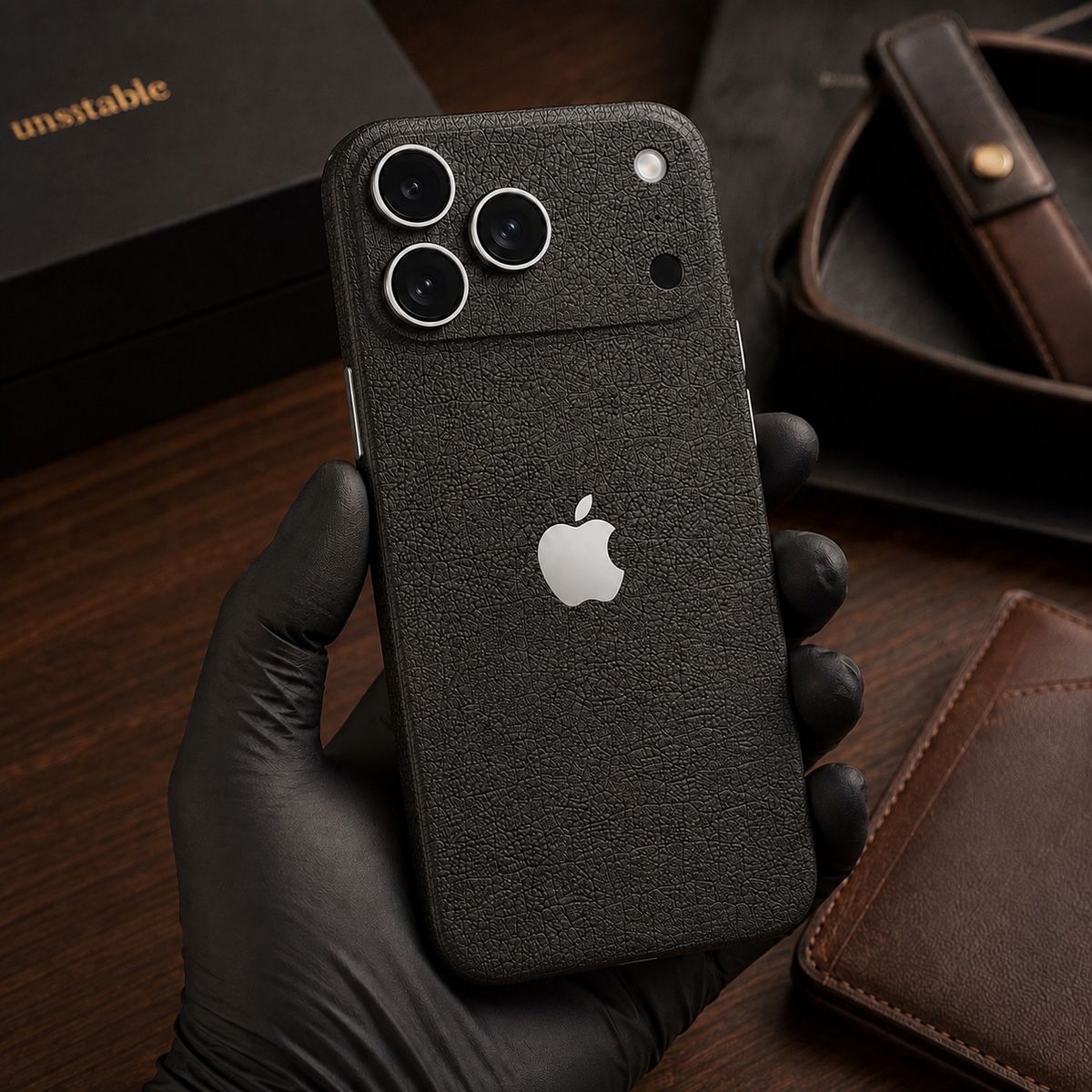 Black Leather Skin