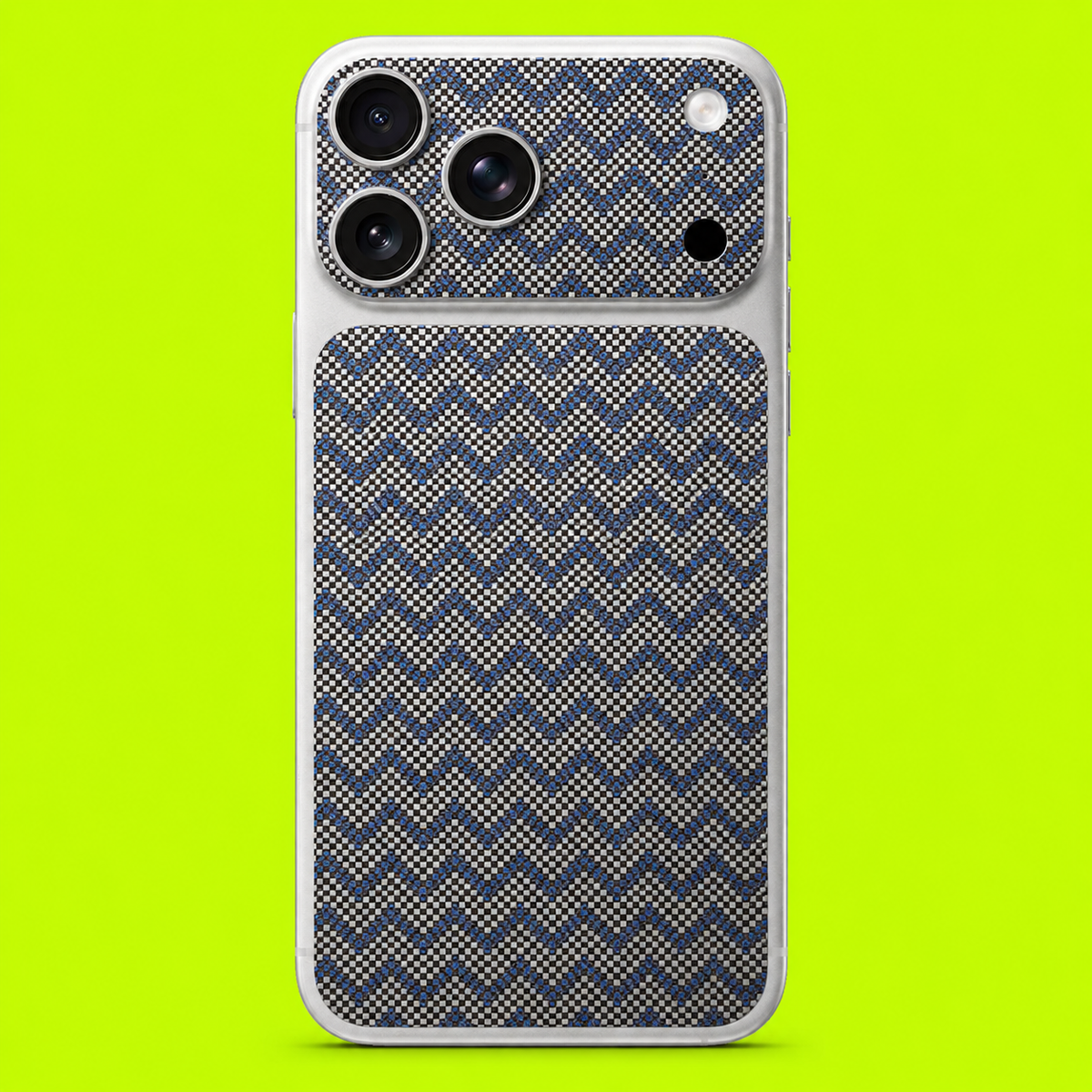 Blue Zigzag Fabric Skin