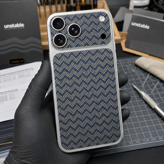 Blue Zigzag Fabric Skin