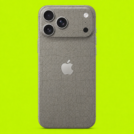 Silver Grey Leather Skin