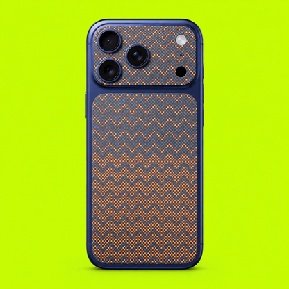 Orange Blue Woven Zigzag Skin