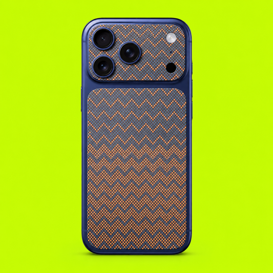 Orange Blue Woven Zigzag Skin