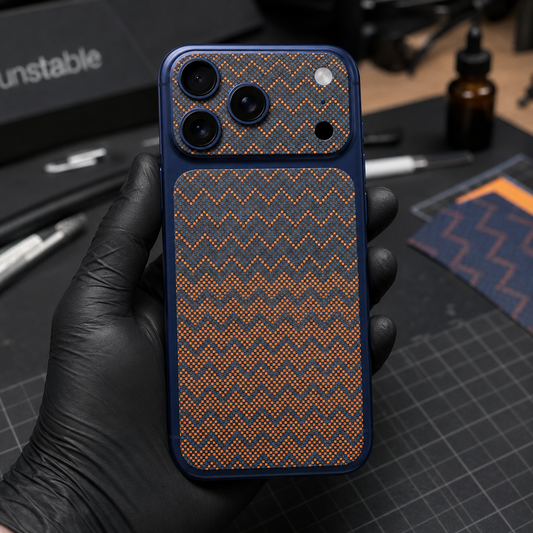 Orange Blue Woven Zigzag Skin