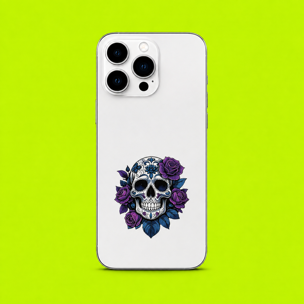 Purple Rose Skull  Transparent Skin