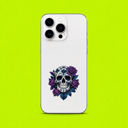 Purple Rose Skull  Transparent Skin