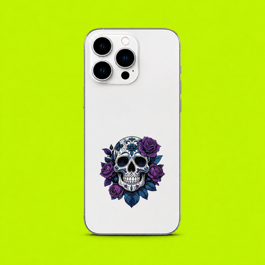 Purple Rose Skull  Transparent Skin